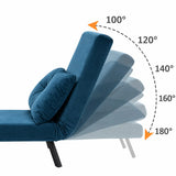 Fauteuil 3-en-1 en velours vert