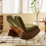 Fauteuil à bascule contemporain vert