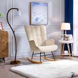 Fauteuil à bascule design beige