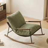 Fauteuil à bascule design scandinave vert
