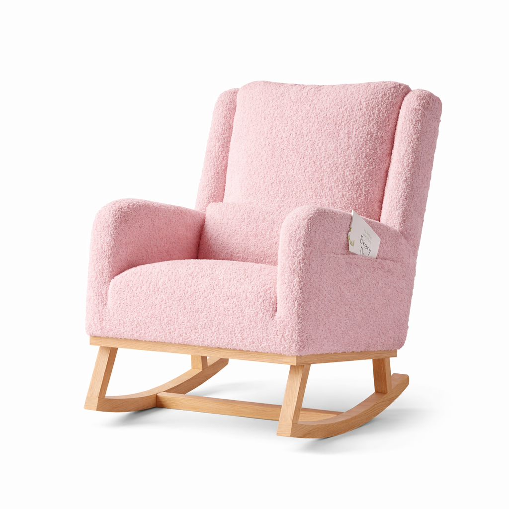 Fauteuil bascule rose