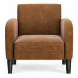 Fauteuil club aspect cuir