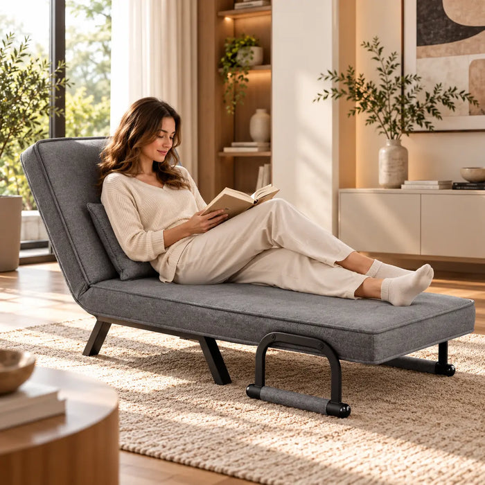 Fauteuil convertible 1 place gris