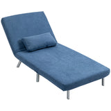 Fauteuil convertible clic-clac 3-en-1 bleu