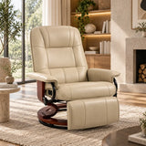 Fauteuil en cuir synthétique avec repose-pieds