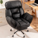 Fauteuil de bureau design en similicuir noir