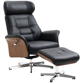 Fauteuil de bureau ergonomique avec tabouret Cazamoon.com, siège ajustable et dossier confortable pour le travail ou la détente.