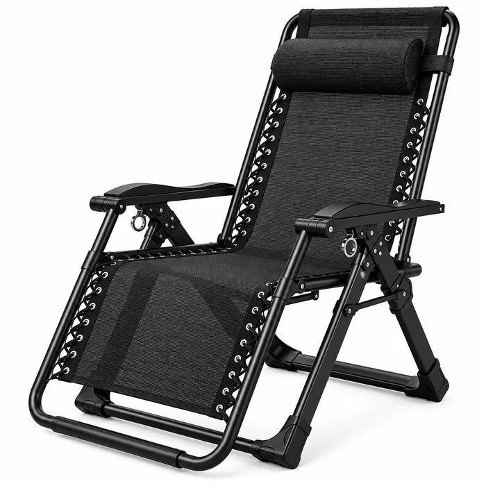 Fauteuil de jardin inclinable noir