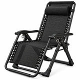 Fauteuil de jardin inclinable noir
