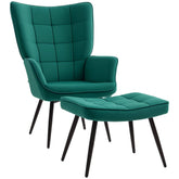 Fauteuil design chic en tissu vert