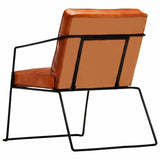 Fauteuil en cuir marron