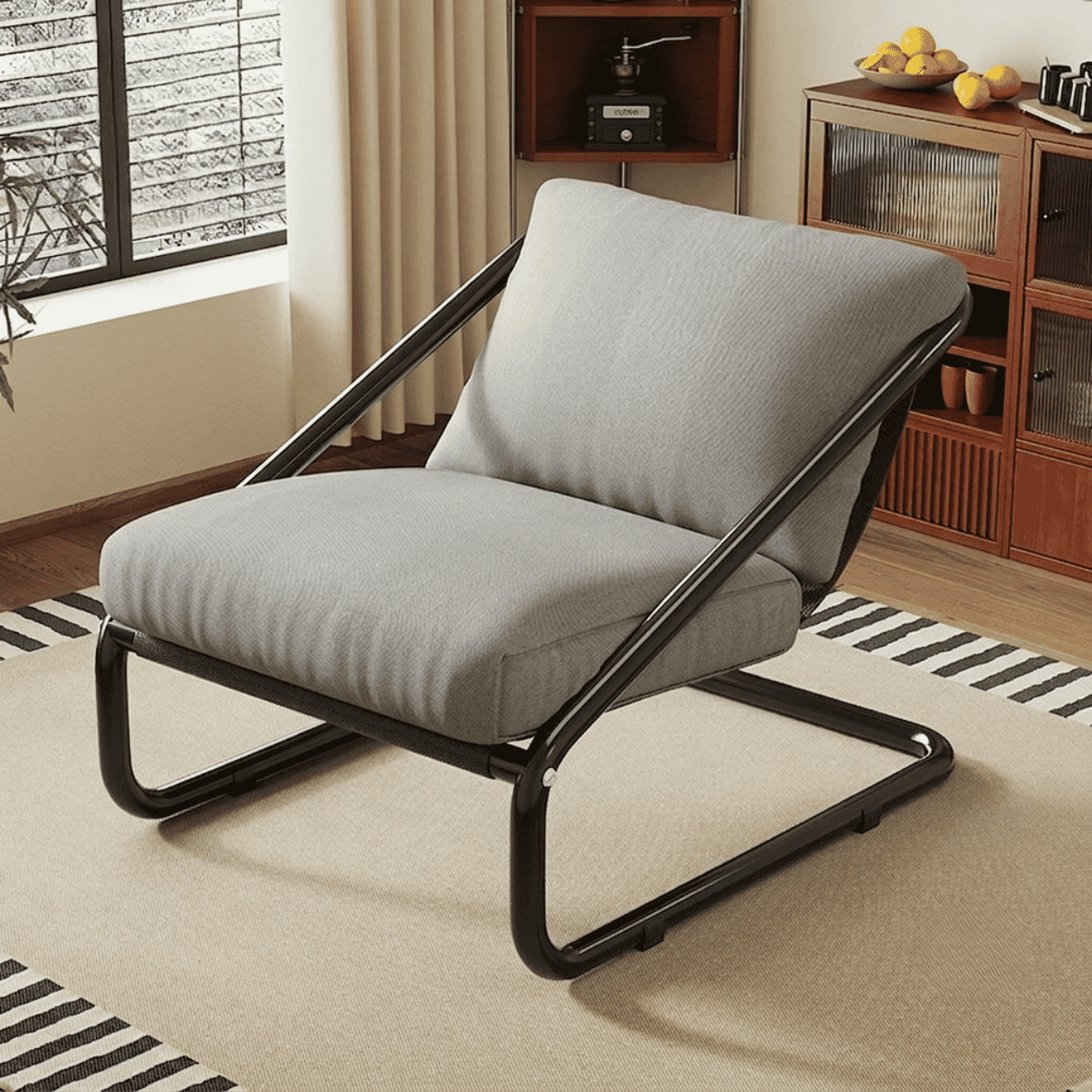Fauteuil moderne pour salon gris
