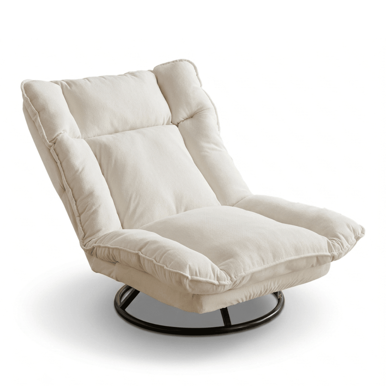 Fauteuil pivotant avec dossier inclinable de Cazamoon.com, rembourré et ergonomique pour un confort optimal.