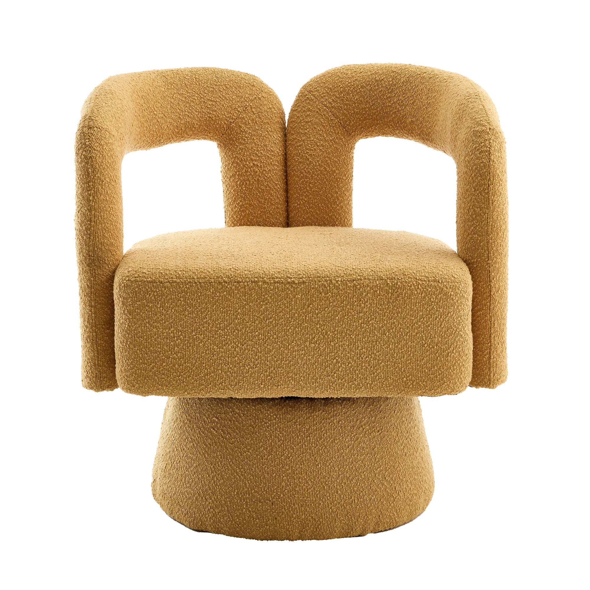 Fauteuil pivotant design italien jaune