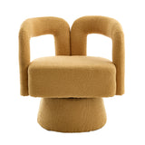 Fauteuil pivotant design italien jaune
