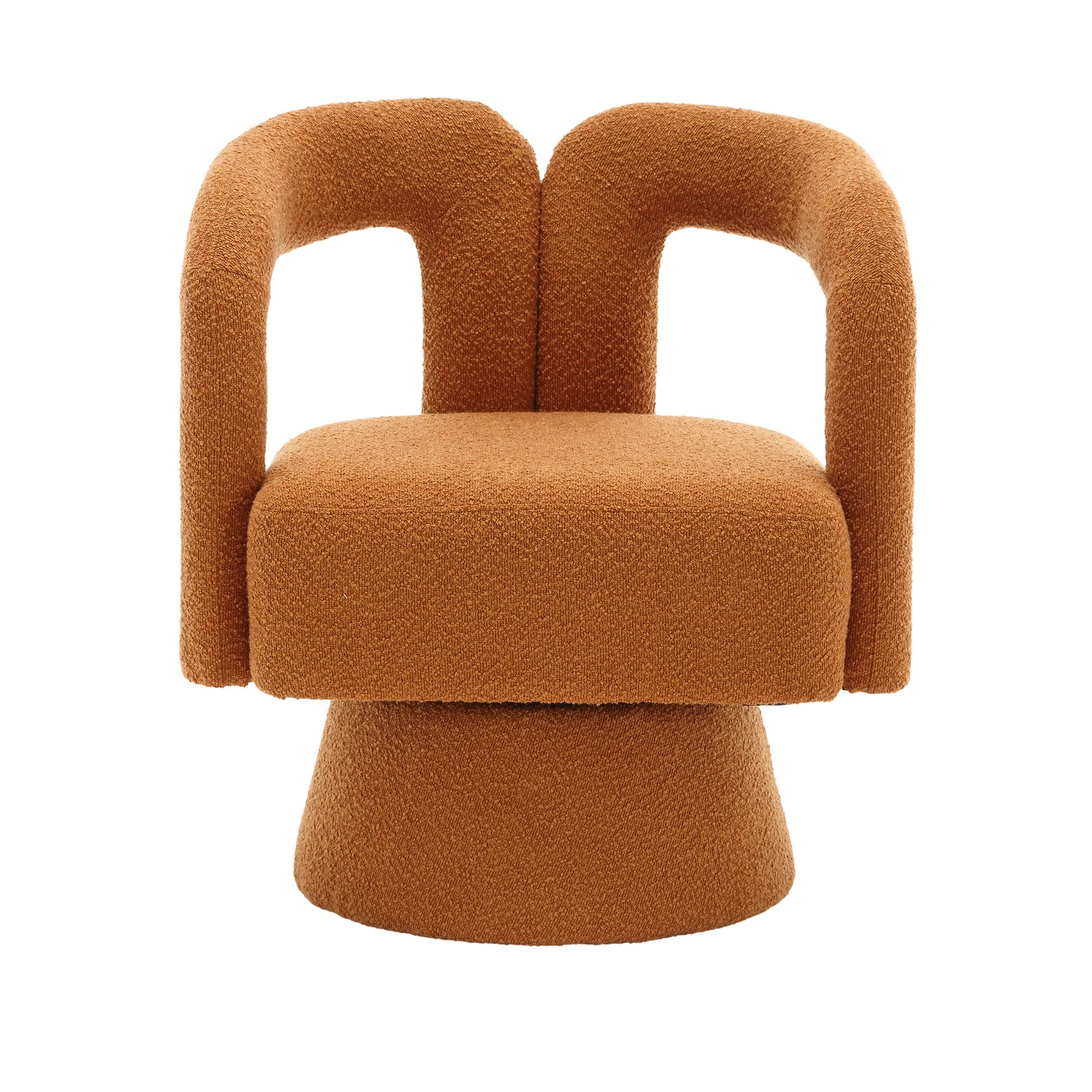 Fauteuil pivotant design italien orange