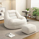 Fauteuil en velours côtelé Cazamoon, mobilier de salon ou chambre, canapé relax, idéal pour balcon ou petit appartement.