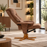 Fauteuil relaxation pivotant en cuir