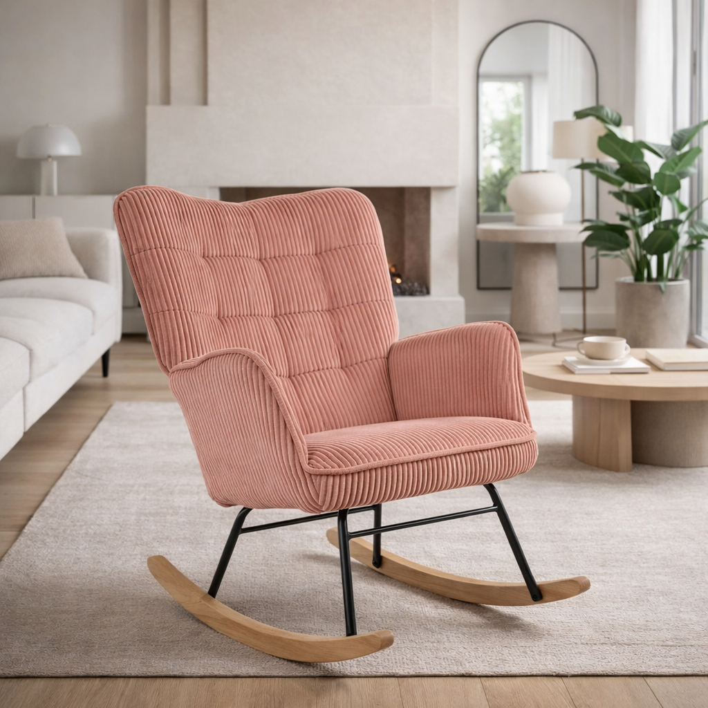 Fauteuil rocking chair rose