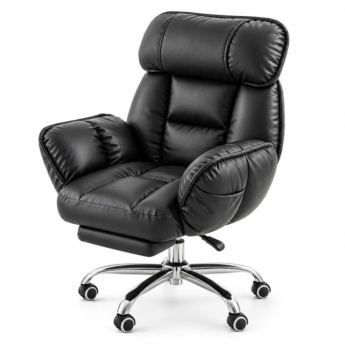 Fauteuil à roulettes_pour_bureau_en_similicuir