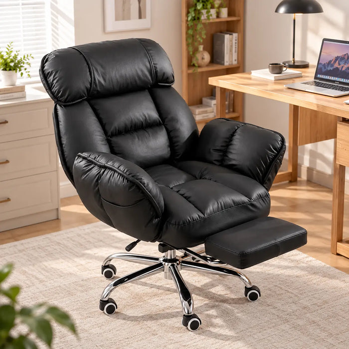 Fauteuil à roulettes pour bureau en similicuir