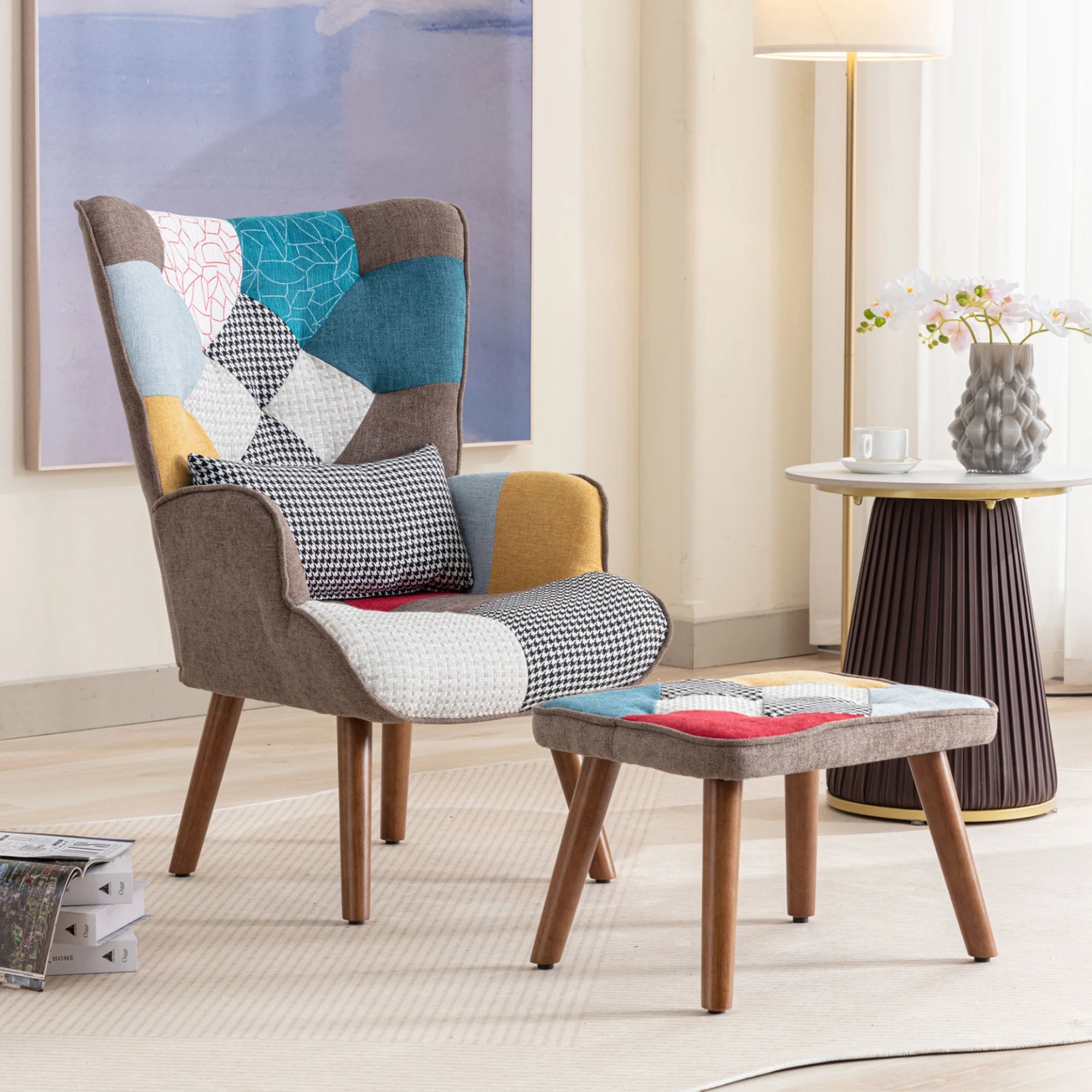 Fauteuil style patchwork
