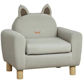 Fauteuil enfant animal en tissu avec motif de lion, confortable et coloré, idéal pour la chambre des enfants.