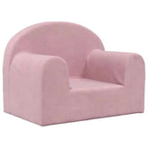 Fauteuil enfant doux en tissu bleu clair avec coussin moelleux, parfait pour chambre d'enfant, par Cazamoon.com.