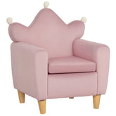 Fauteuil princesse pour enfant Cazamoon.com avec coussins roses et design élégant, idéal pour chambre d'enfant.