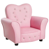 Fauteuil enfant motif cœur, coussin en tissu coloré, assise confortable, parfait pour la chambre d’enfant, par Cazamoon.com