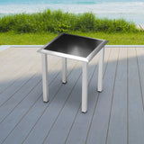 Ensemble fauteuil à bascule de jardin + table