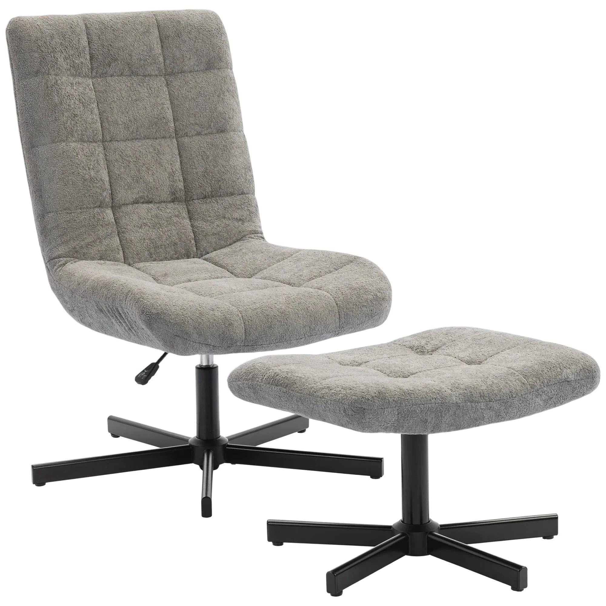 Fauteuil design en velours gris clair avec accoudoirs en bois naturel, moderne et élégant pour salon ou séjour.