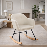 Chaise scandinave à bascule blanche