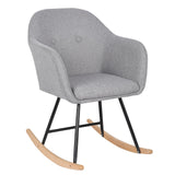 Chaise scandinave à bascule grise