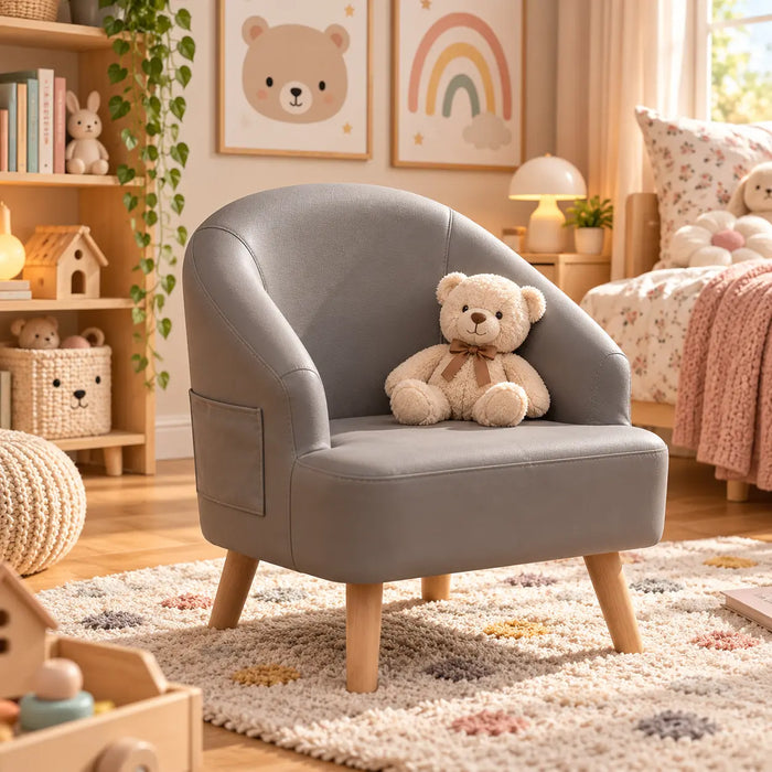 Fauteuil enfant chic gris