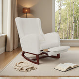 Fauteuil à bascule confortable blanc