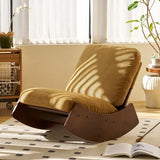 Fauteuil à bascule design contemporain jaune