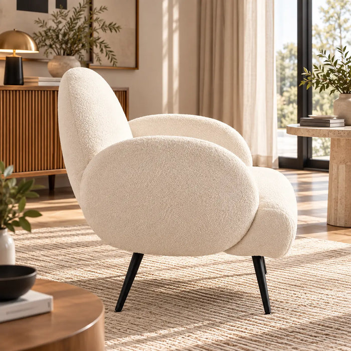 Fauteuil beige Contemporain 