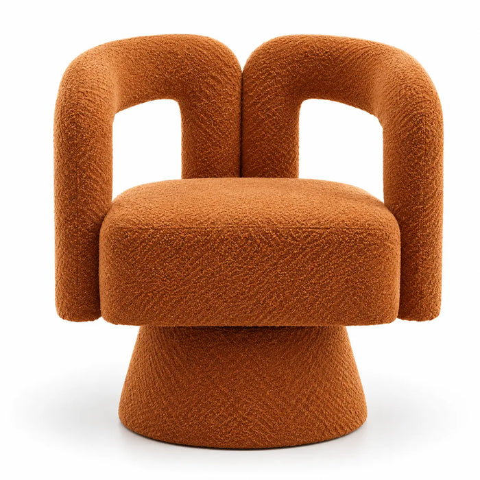 Fauteuil pivotant design orange