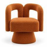 Fauteuil pivotant design orange