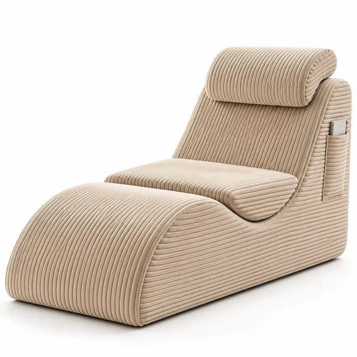 Fauteuil chaise longue en velours