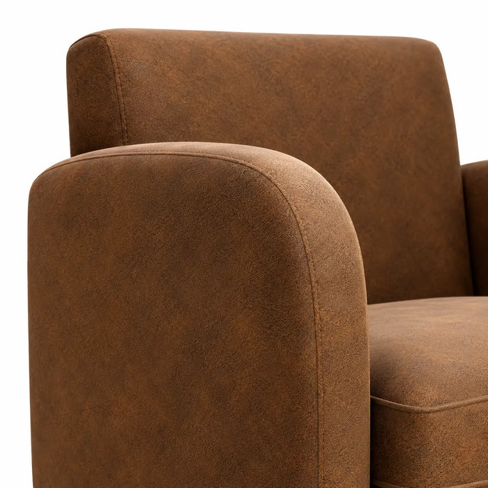 Fauteuil club design aspect cuir