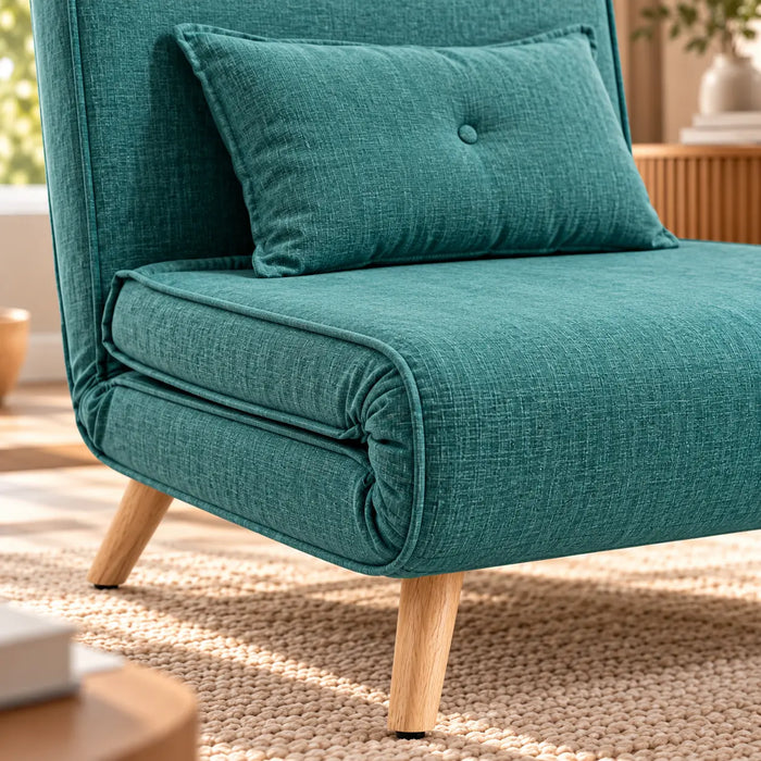 Fauteuil convertible avec pieds en bois