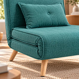 Fauteuil convertible avec pieds en bois