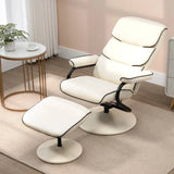 Fauteuil relax avec pouf, siège rembourré et inclinable, idéal pour salon ou chambre, design confortable et moderne.