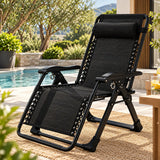 Fauteuil de jardin inclinable avec appui-tête
