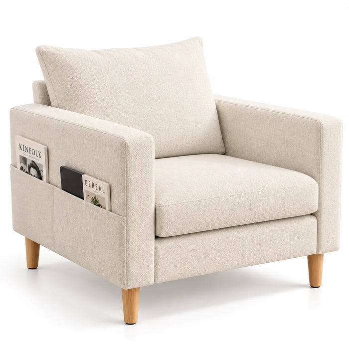 Fauteuil design cube blanc 
