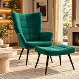 Fauteuil design chic vert