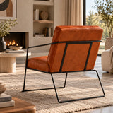 Fauteuil en cuir style industriel