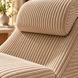 Fauteuil en velours beige beige